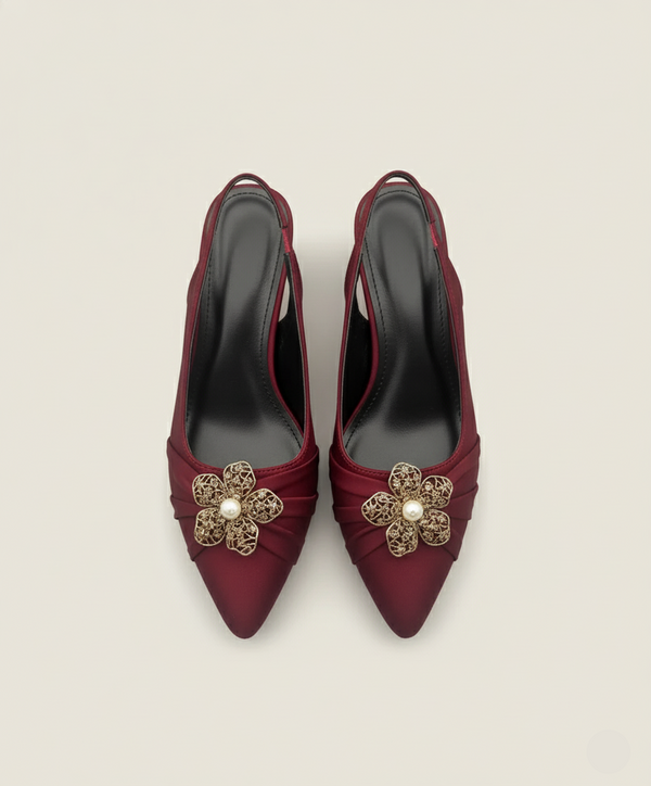 NoorPhool Satin Heels